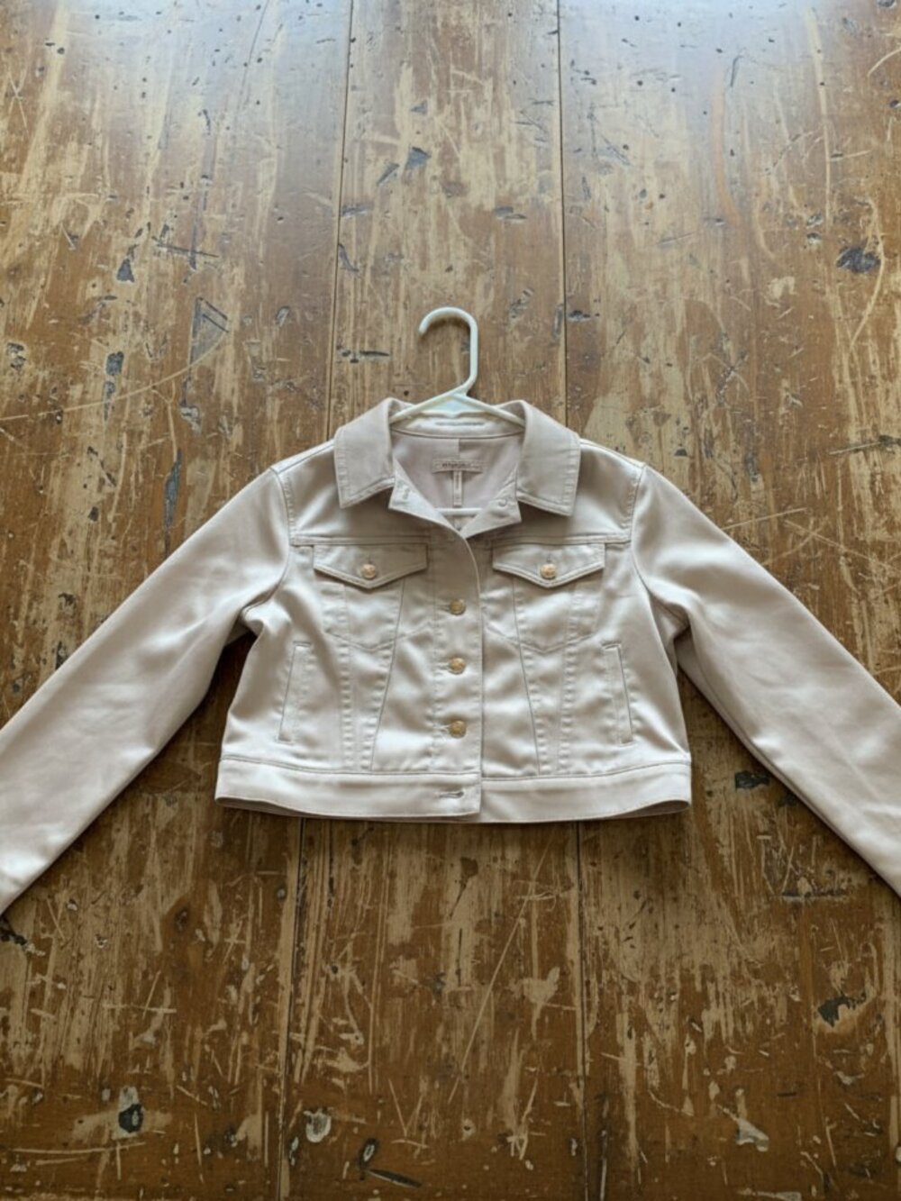 BCBGeneration Champagne Metallic Jacket Lightweight - Picture 2 of 6